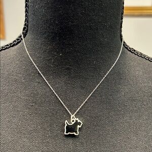 925 Silver Scottie Dog Pendant Necklace